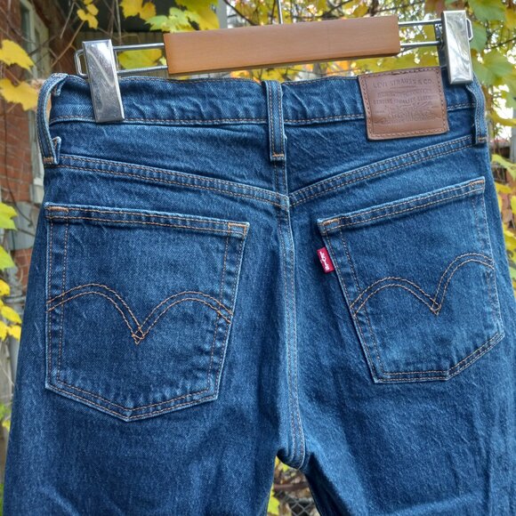 Levi's Wedgie Straight Ankle Dark Wash Jeans - US 25 - Picture 7 of 8
